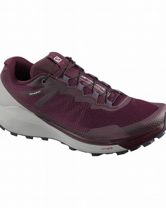 Salomon Sense Ride 3 W Running Shoes Burgundy/Coral Women