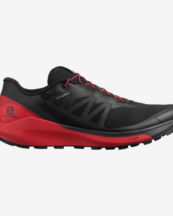 Salomon Sense Ride 4 Trail Running Shoes Black/Red Men