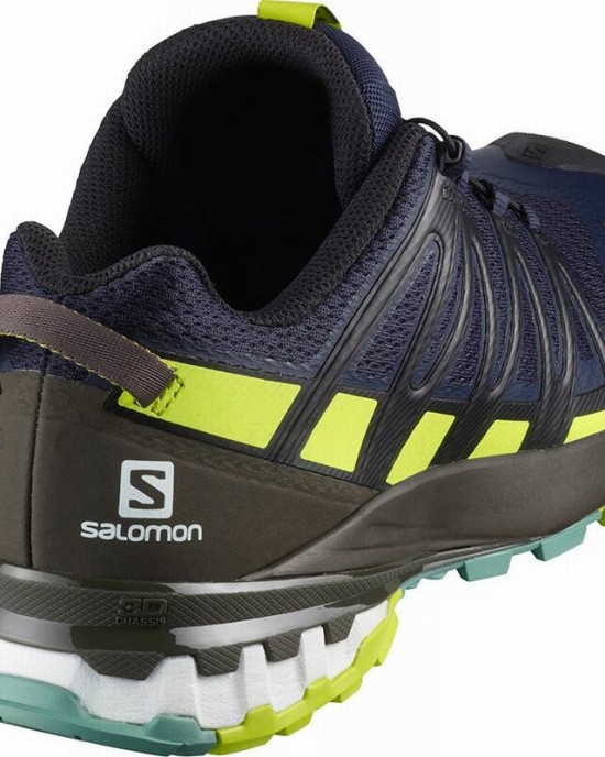 Salomon Xa Pro 3D V8 Hiking Shoes Navy/Light Green Men